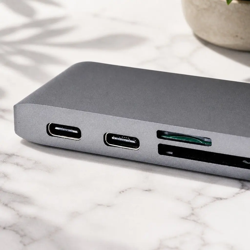 Type-C Hub for Electronics 6 Port Rapid Data Transfer Adapter