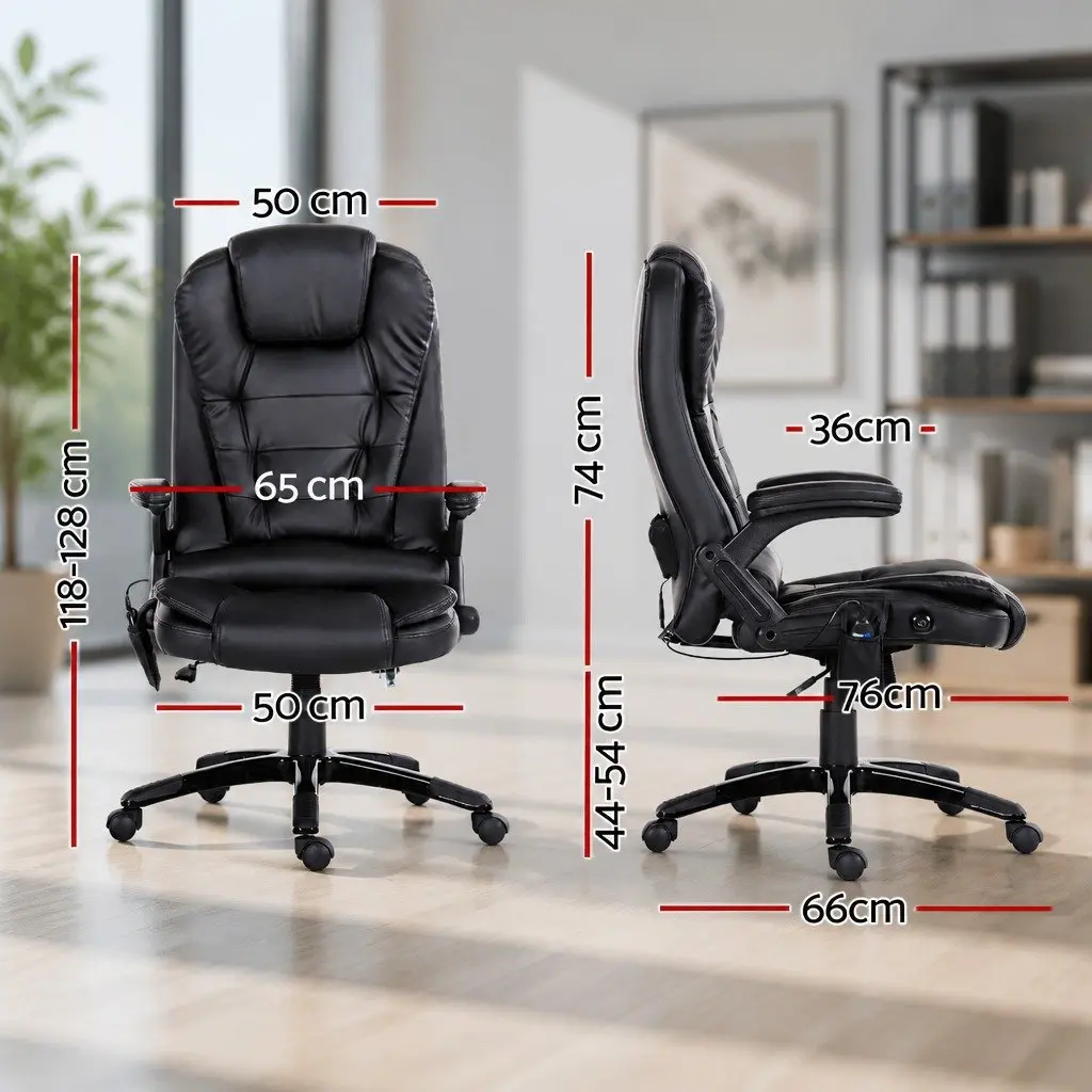 Massage Chair Office Use High Back PU Black