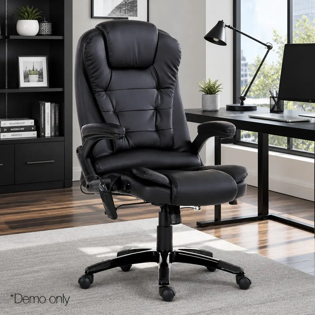 Massage Chair Office Use High Back PU Black