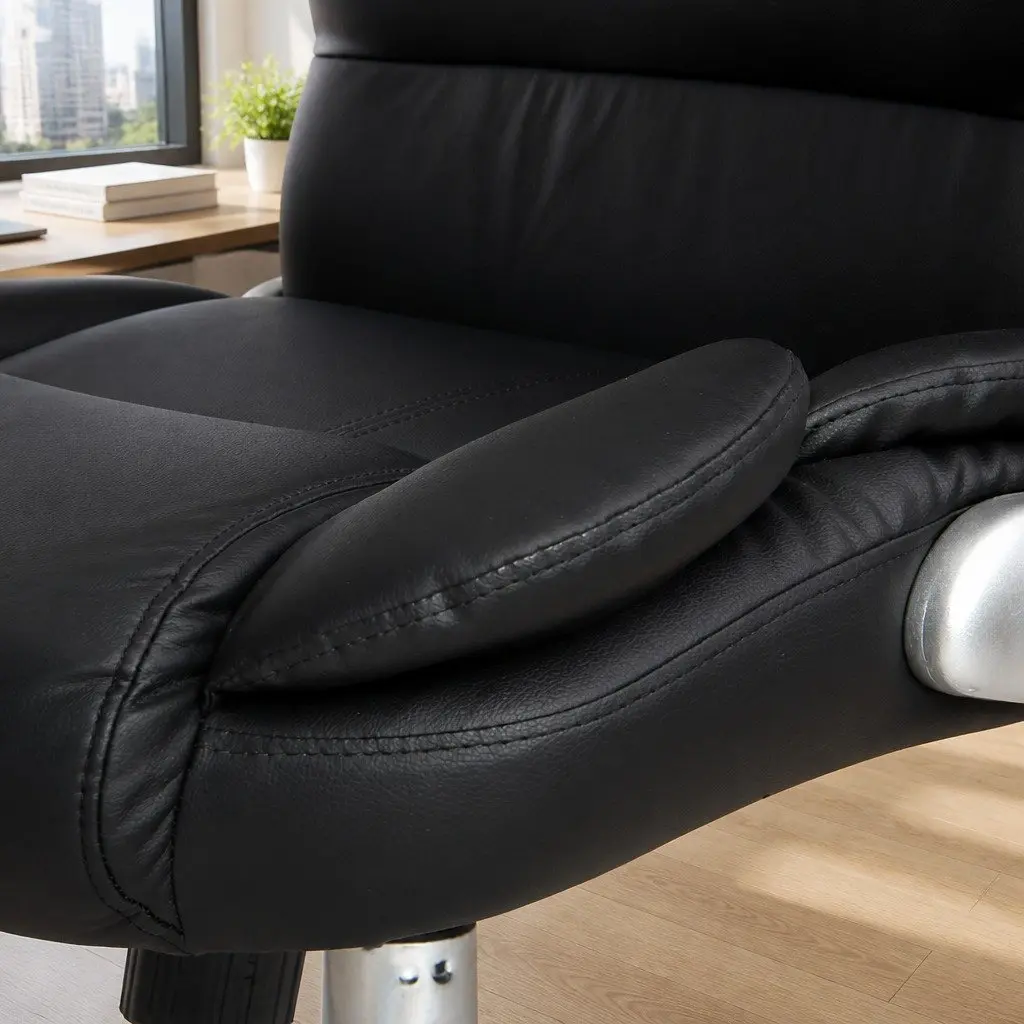 Massage Chair for Office Use High Back PU Leather Size Black