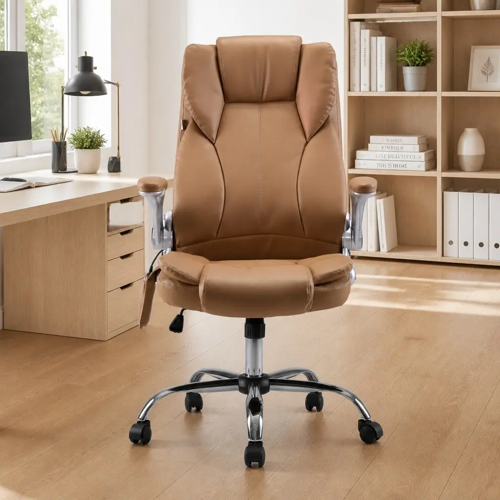 High Back 8 Point Massage Office Chair Ergonomic Vibration Recliner for Comfort
