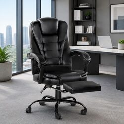 Black PU Leather Massage Chair: Dimensions and Specifications