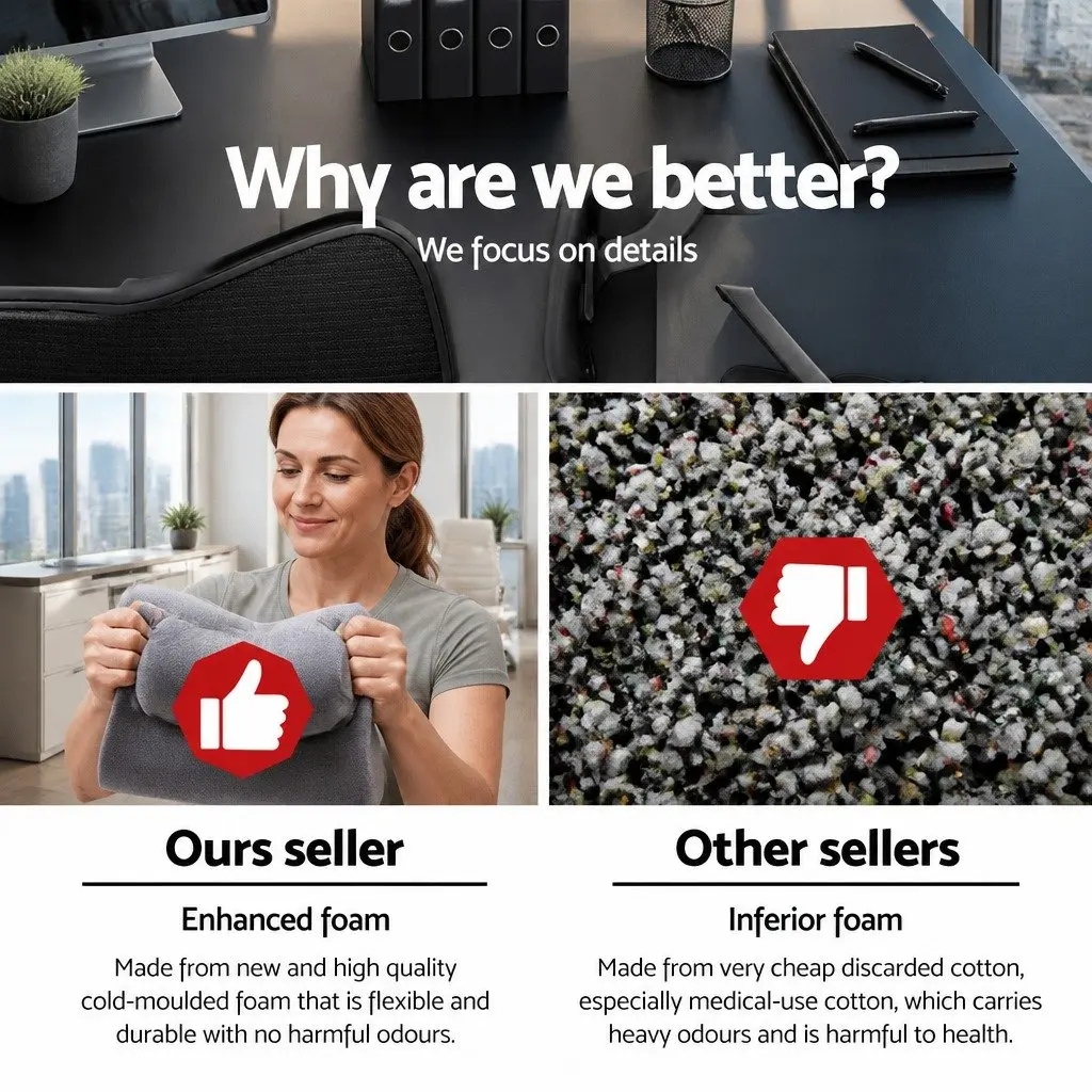 Massage Office Chair 2-Zone Black PU Leather Recliner with Footrest Adjustable