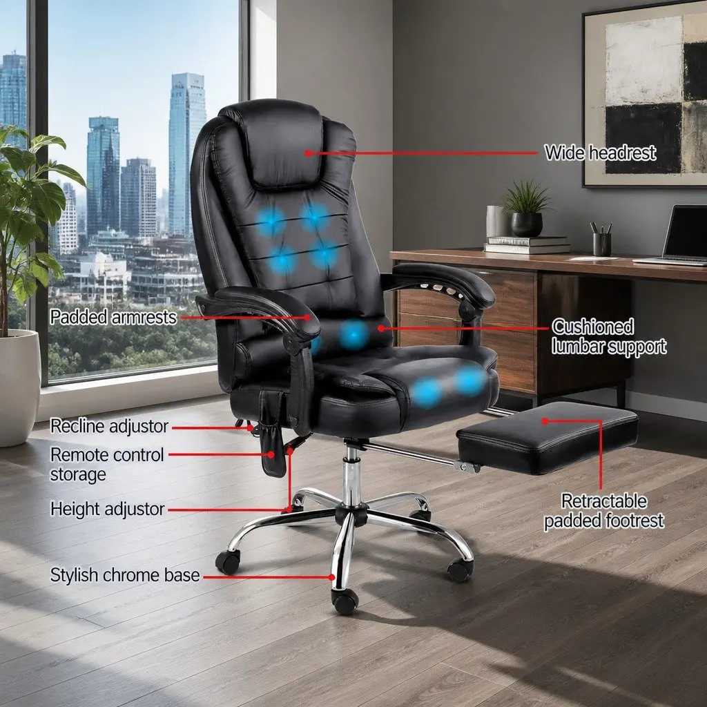 Massage Chair for Office Use High Back Size Black