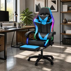 High Back Gaming Office Chair: Massage, Adjustable and Stylish
