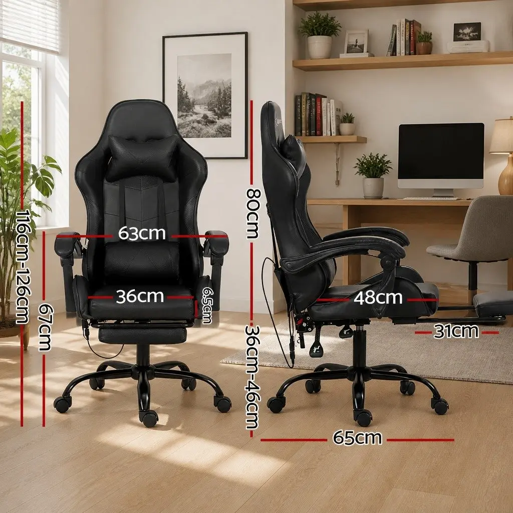 Ergonomic Gaming Office Chair with 6 Massage Points
