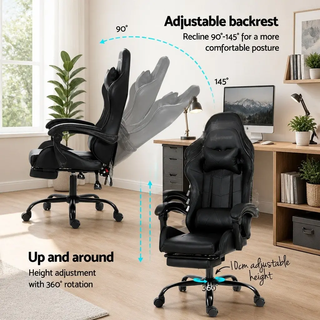 Ergonomic Gaming Office Chair with 6 Massage Points