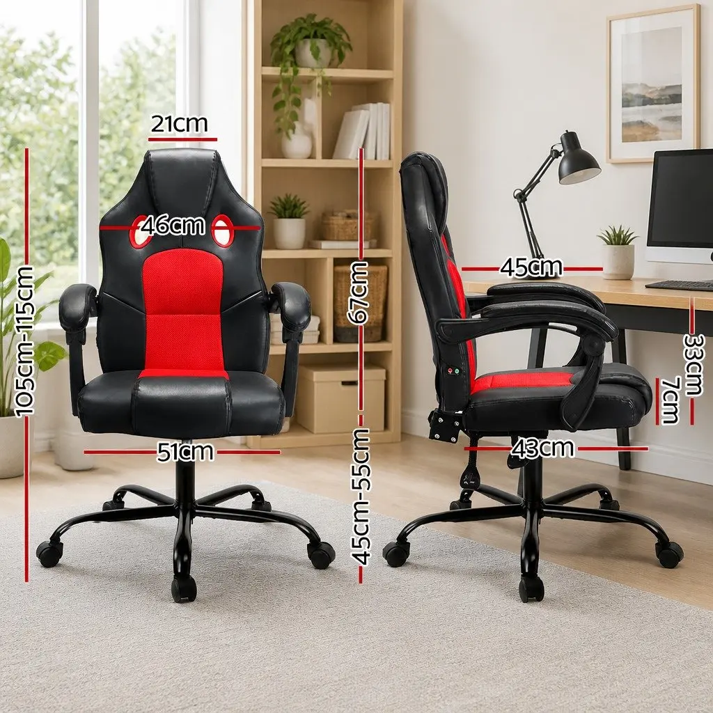 Massage Gaming Office Chair for Gaming or Office High Back PU Leather