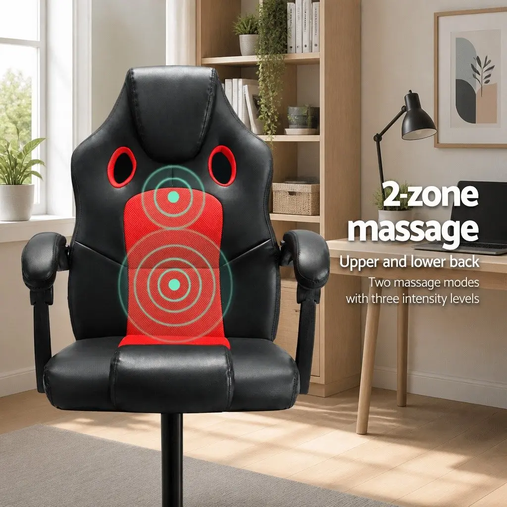 Massage Gaming Office Chair for Gaming or Office High Back PU Leather