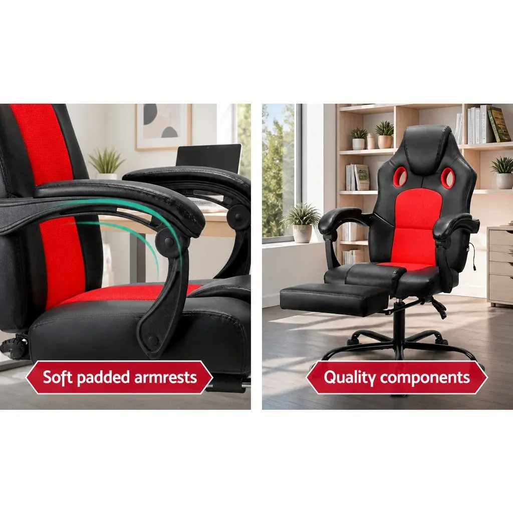Massage Gaming Office Chair for Gaming or Office High Back PU Leather