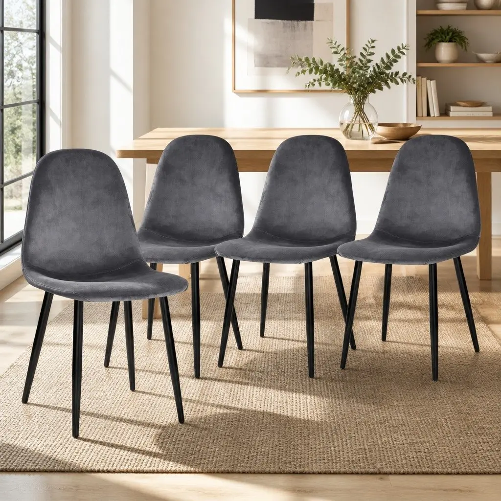 Velvet Dining Chairs Set of 4