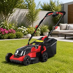 Specifications of 34cm Cordless Lawn Mower with Dual Batteries