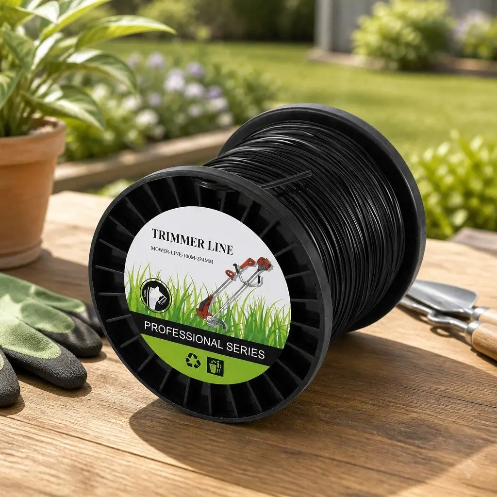 100M Whipper Snipper Trimmer Line 2.4mm Star Nylon String Cord Black