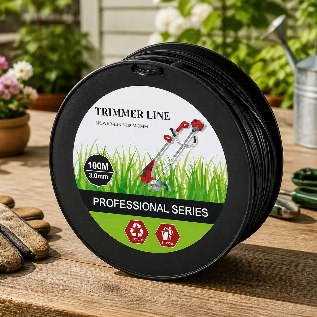 100M Long Trimmer Line 3.0mm PA6 Nylon String Black