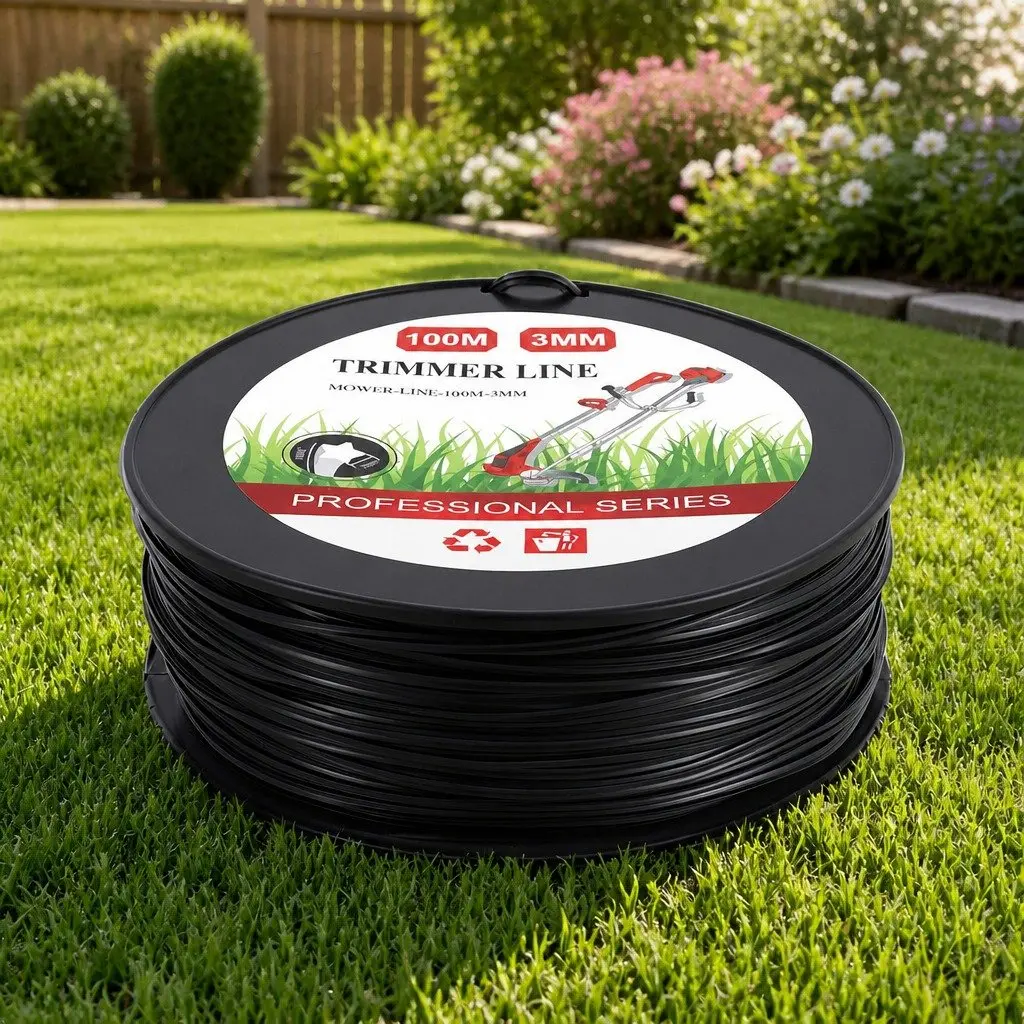100M Long Trimmer Line 3.0mm PA6 Nylon String Black