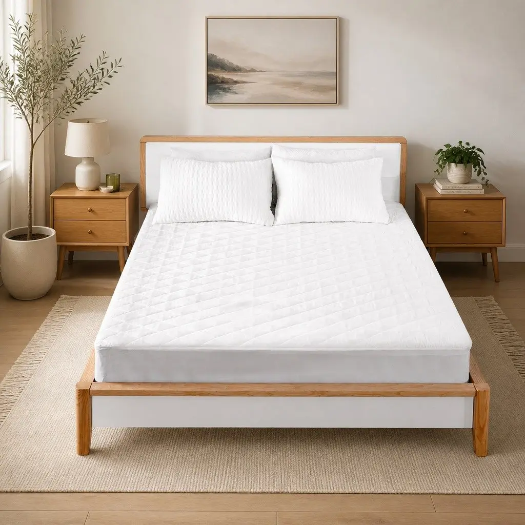 Single Mattress Protector Waterproof Microfibre Fitted Bedding Cover Dust Mite