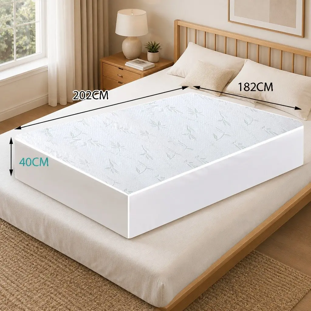 King Mattress Protector Waterproof Breathable Fitted Cover for Bedroom 203cm x 183cm