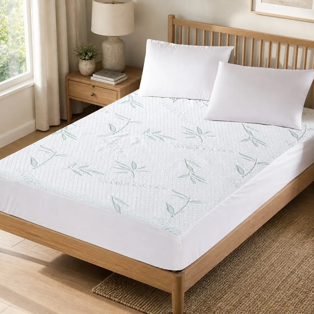 King Mattress Protector Waterproof Breathable Fitted Cover for Bedroom 203cm x 183cm
