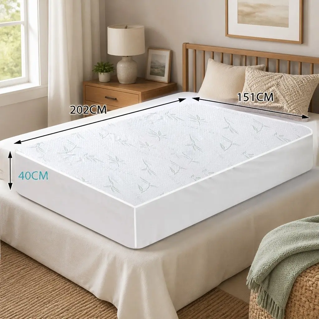 Queen Fitted Mattress Protector Waterproof Dust Mite Allergen Prevention