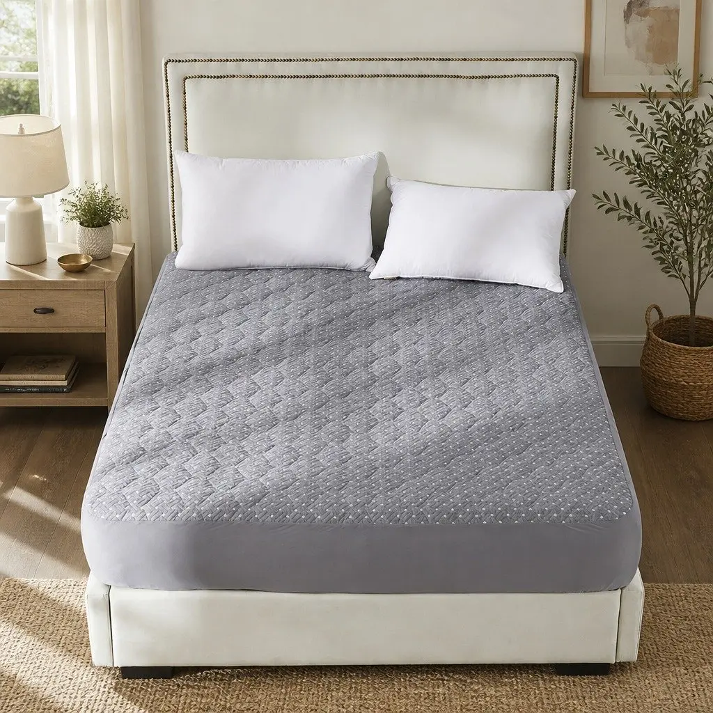 Queen Waterproof Bamboo Charcoal Mattress Protector Topper