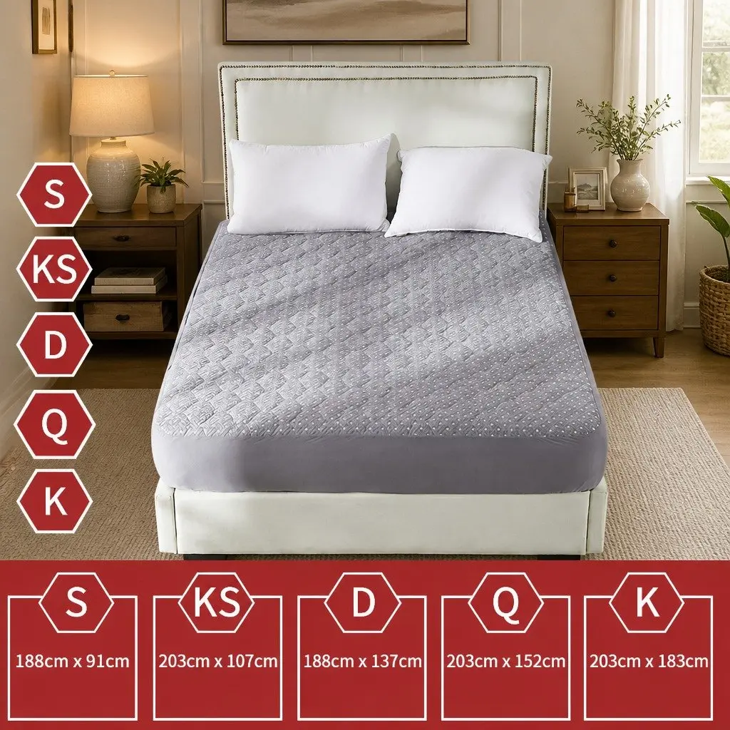 Queen Waterproof Bamboo Charcoal Mattress Protector Topper