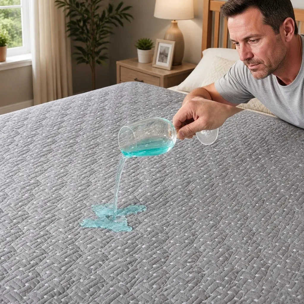 Queen Waterproof Bamboo Charcoal Mattress Protector Topper