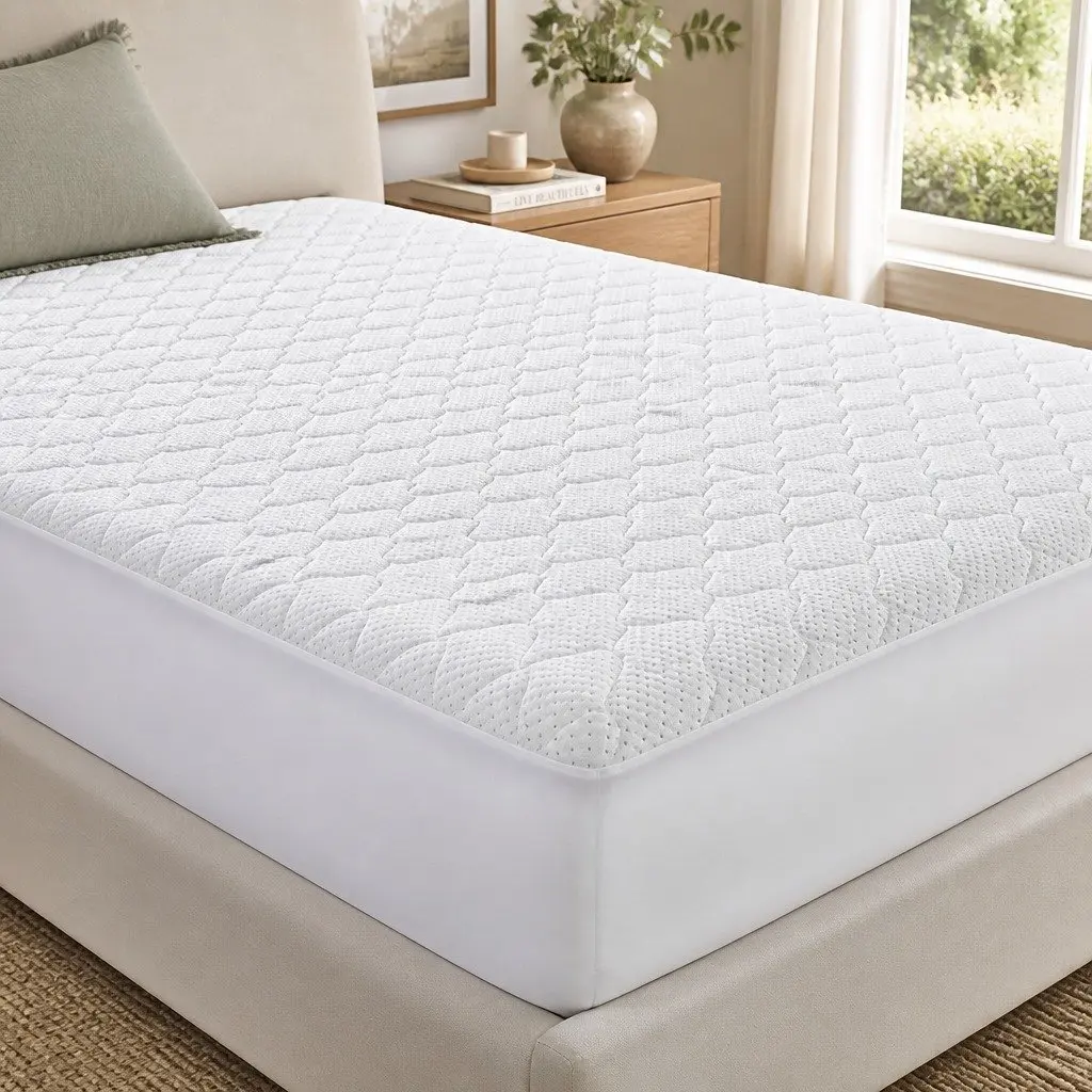King Size Mattress Protector with Bamboo and Polyester
