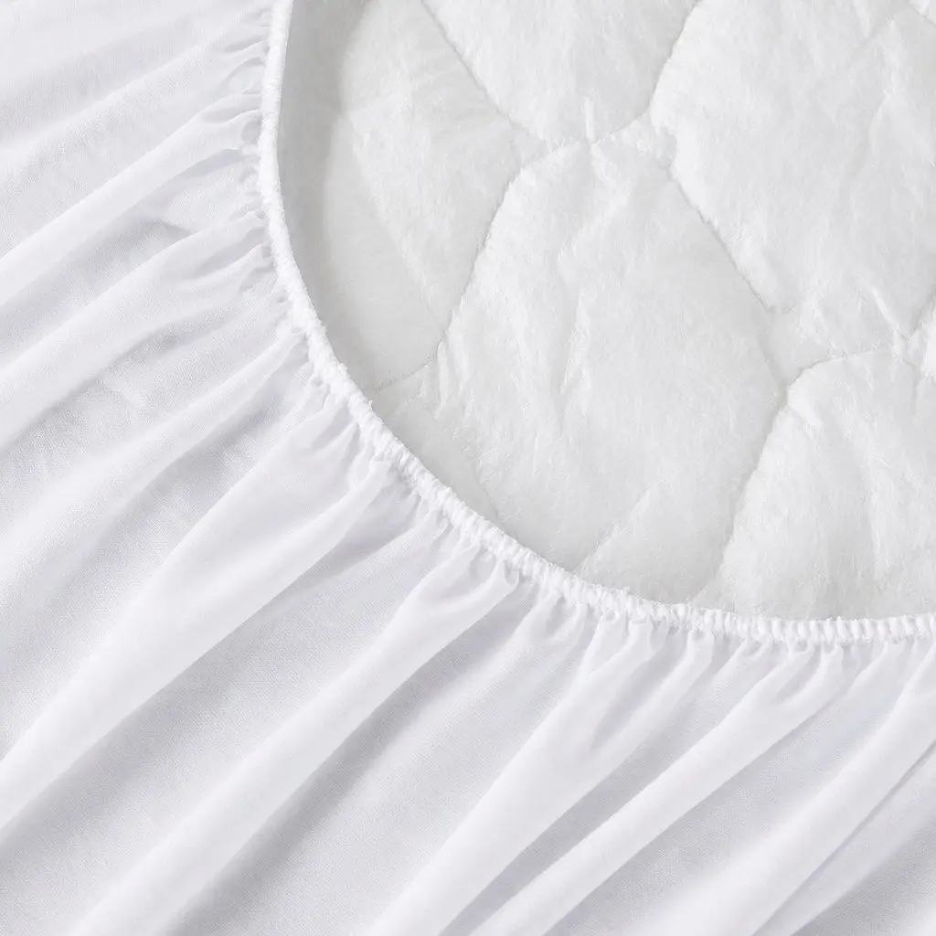 Single Mattress Protector Topper Bamboo Fibre Waterproof Fitted Quilted