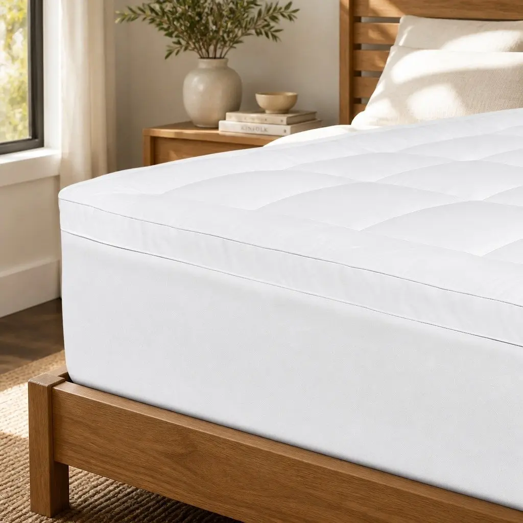 Mattress Topper Pillowtop Double Bed Protector Extra Thick Bamboo Breathable