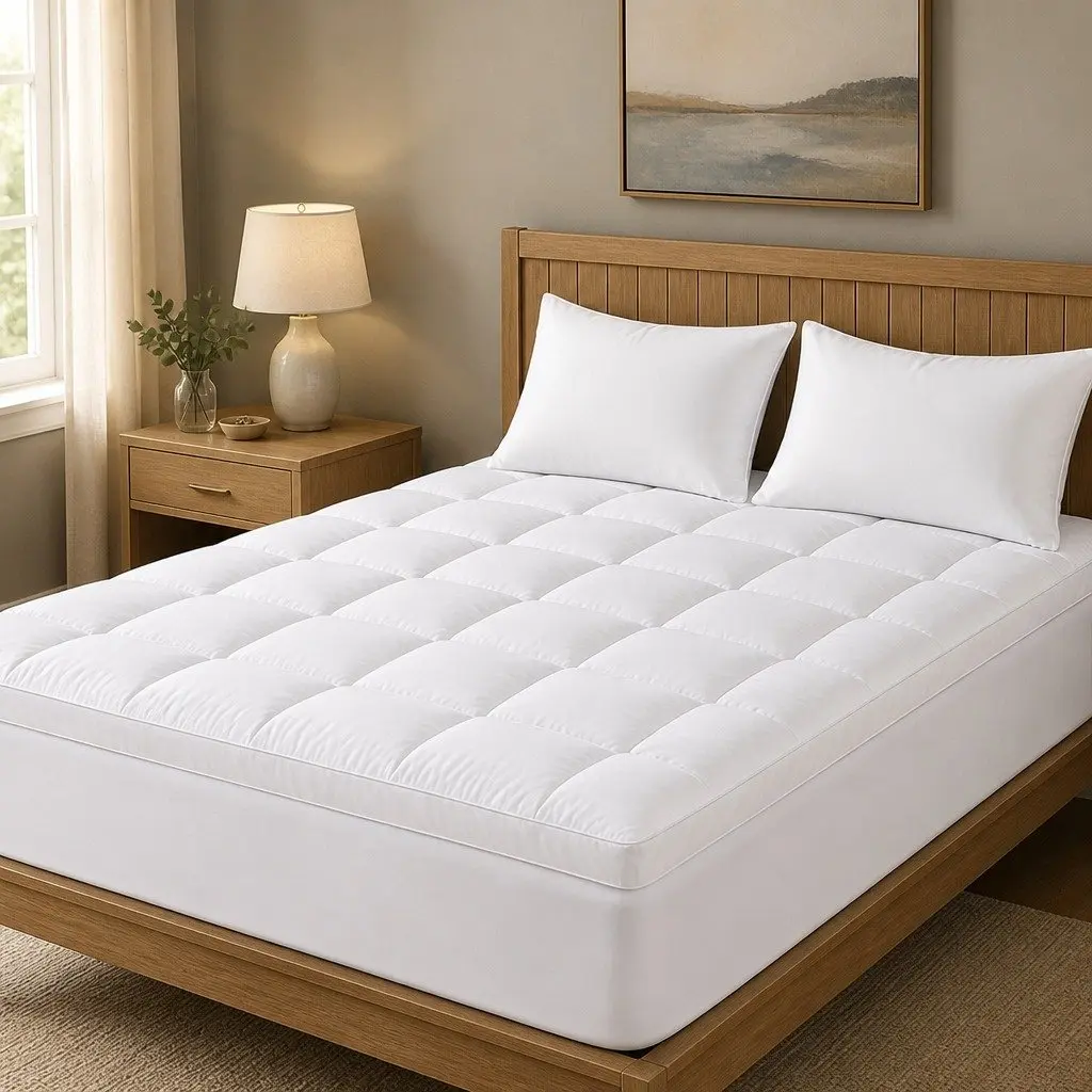 Mattress Topper Pillowtop Double Bed Protector Extra Thick Bamboo Breathable