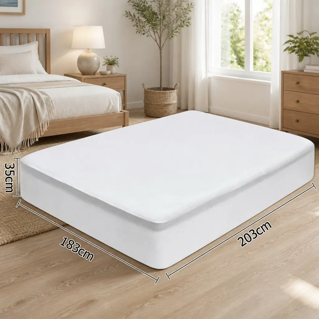 Waterproof Mattress Protector King Size Bamboo Fabric Dust Mite Bacteria