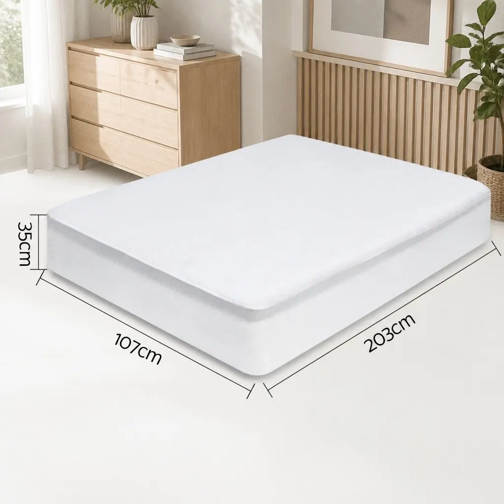 King Single Mattress Protector Bamboo Fabric Water-Resistant Dust Mite