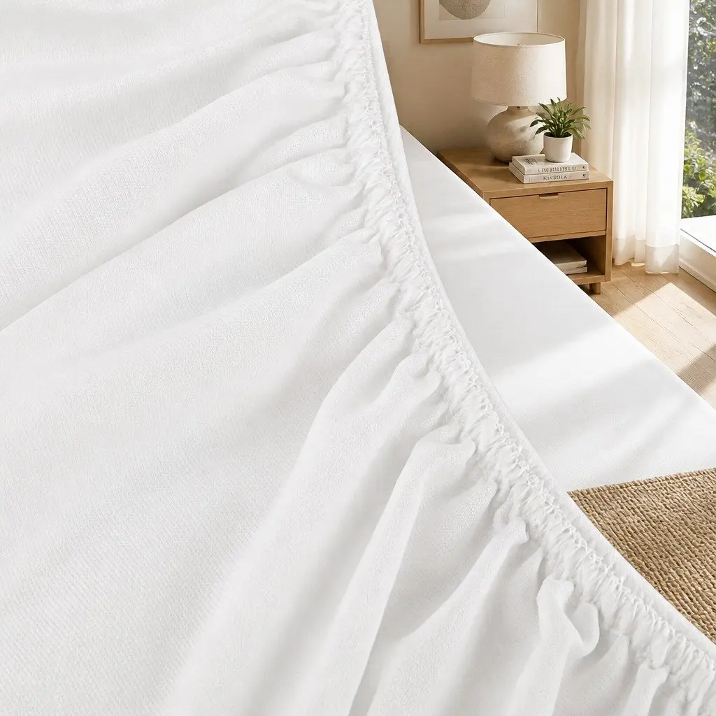 Queen Mattress Protector Bamboo Fabric Water-Resistant Dust Mite Bacteria Guard