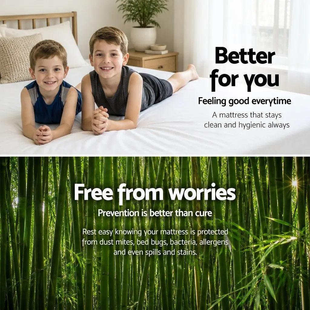 Single Bamboo Mattress Protector