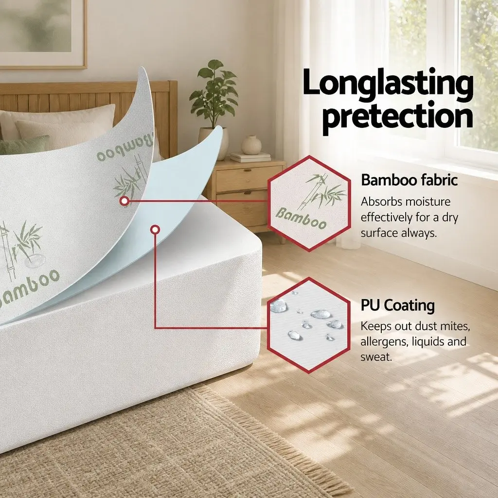 Single Bamboo Mattress Protector