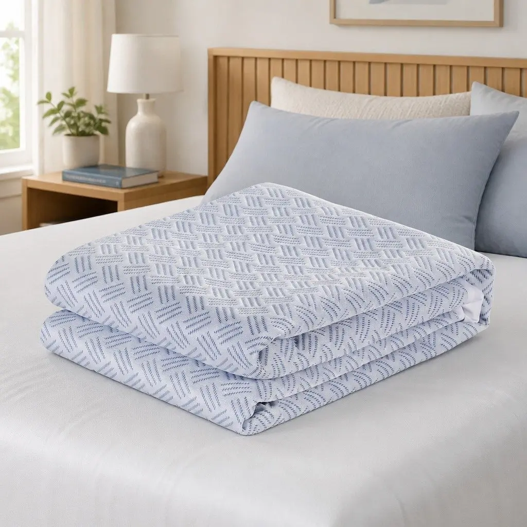 Cooling Mattress Protector Waterproof King Single Deep Pocket Fitted Skirt