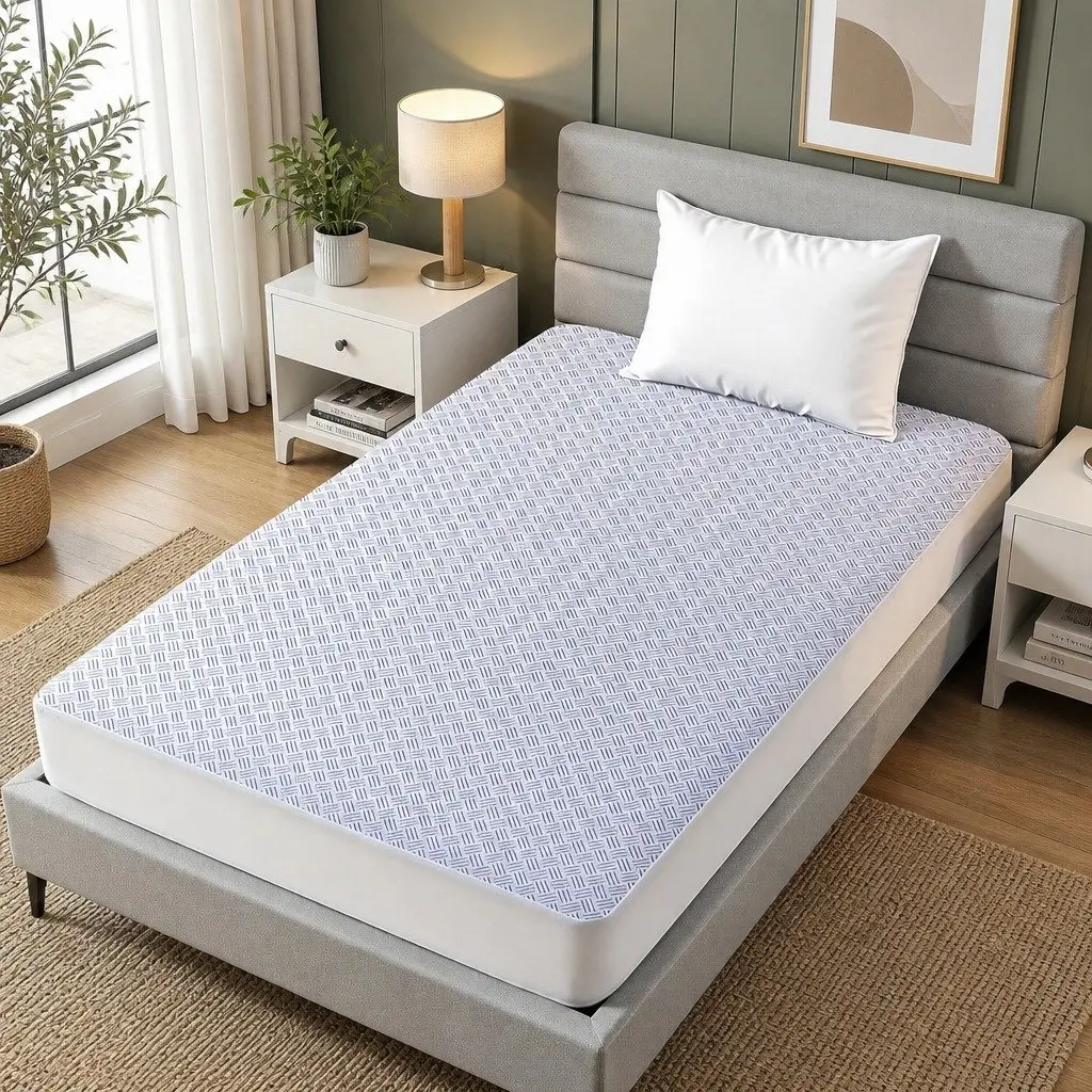 Cooling Mattress Protector Waterproof King Single Deep Pocket Fitted Skirt