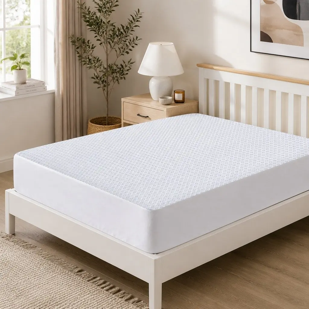 Cooling Mattress Protector Waterproof Deep Pocket Fitted Skirt Queen Size