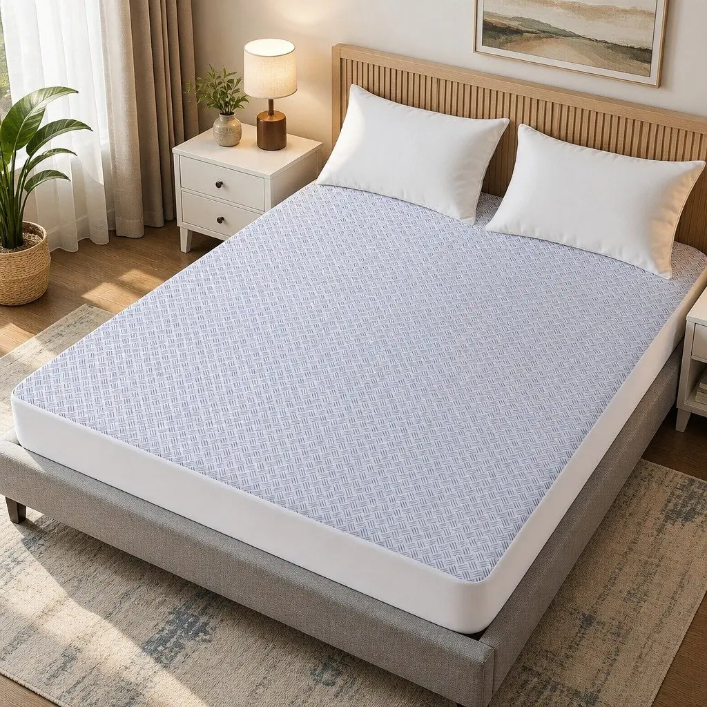 Cooling Mattress Protector Waterproof Deep Pocket Fitted Skirt Queen Size