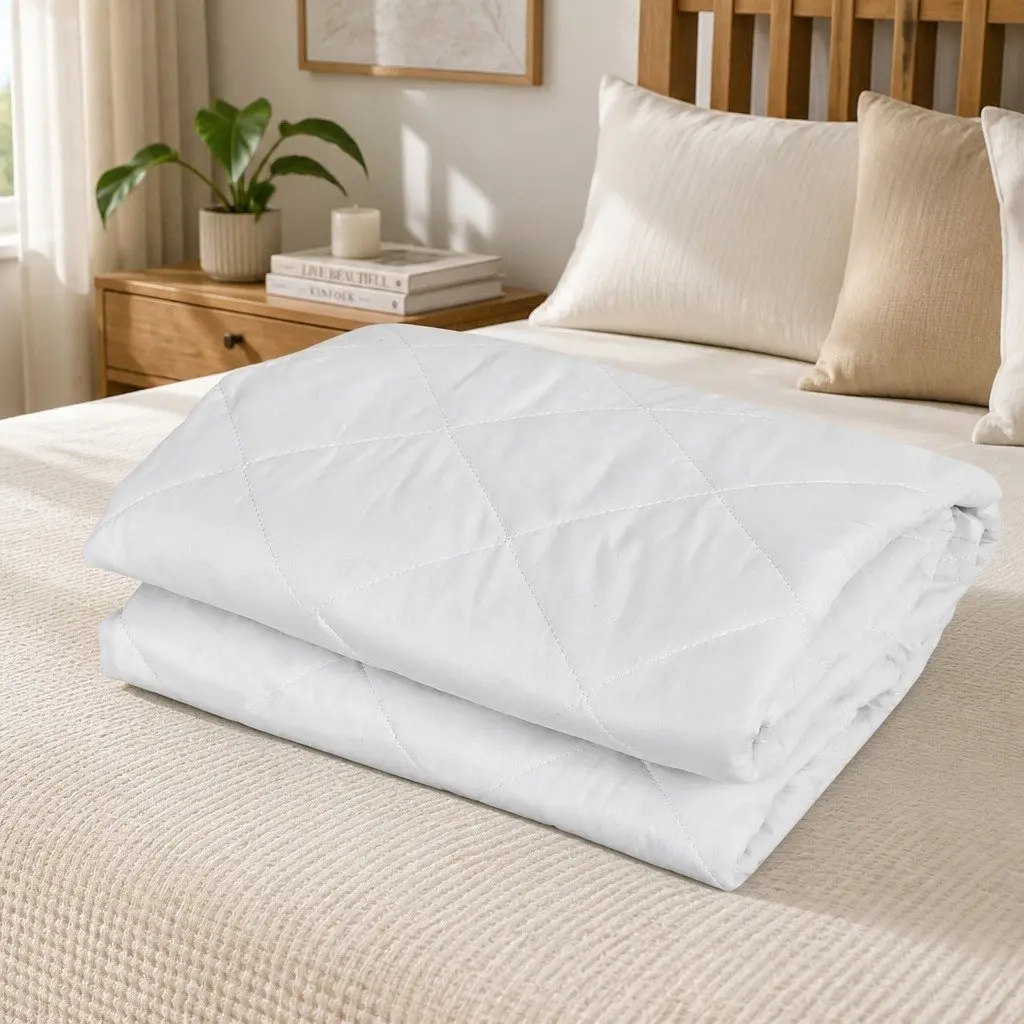 King Single Mattress Protector Waterproof 40cm Deep Fitted Quilted Cotton Cover