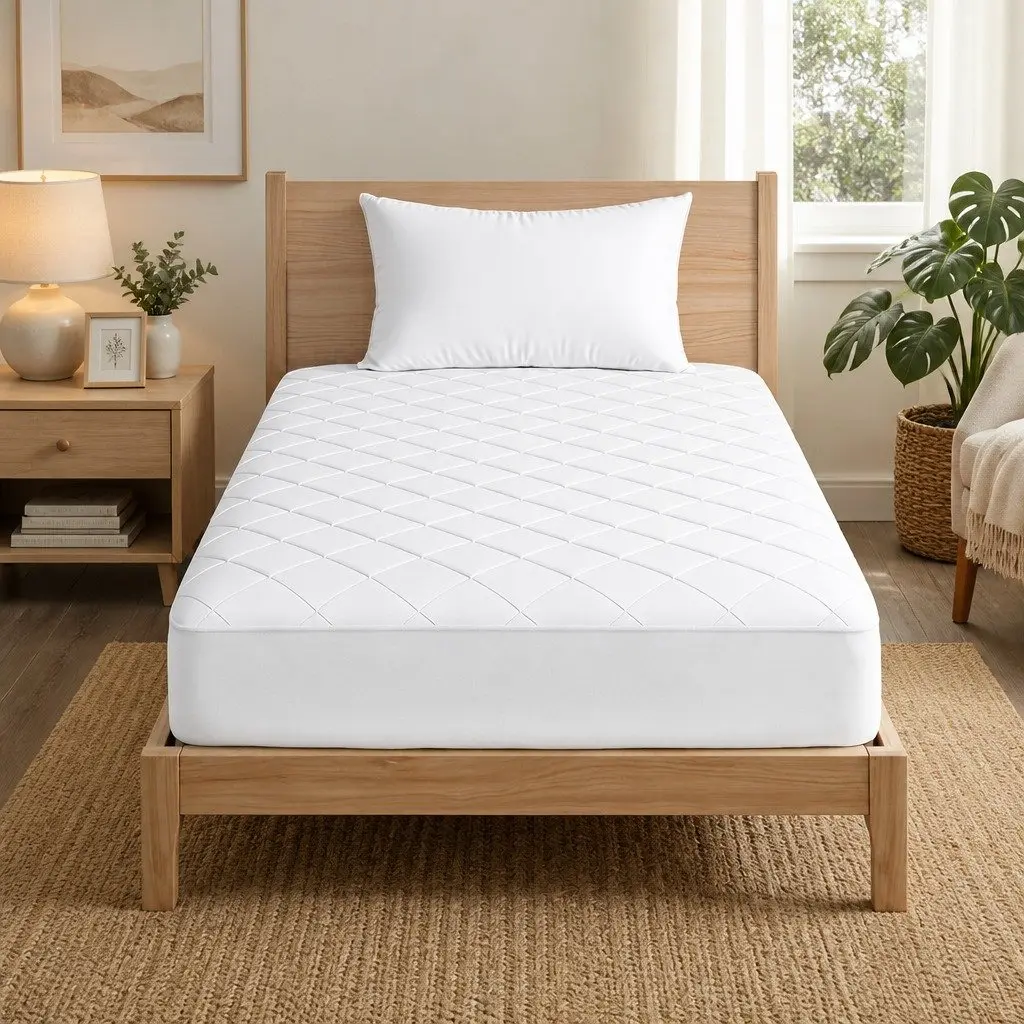 Waterproof Mattress Protector Single Size Quilted Fitted Sheet Cotton Cover