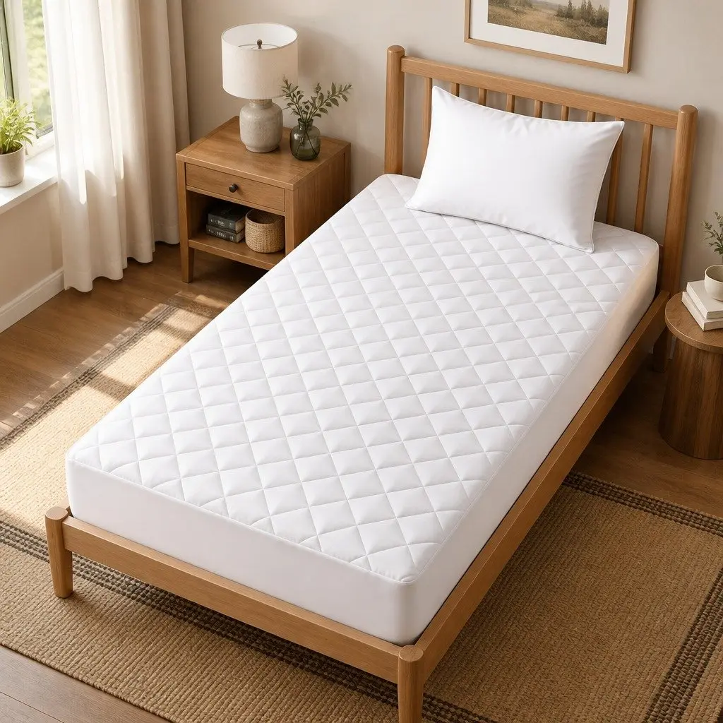 Waterproof Mattress Protector Single Size Quilted Fitted Sheet Cotton Cover