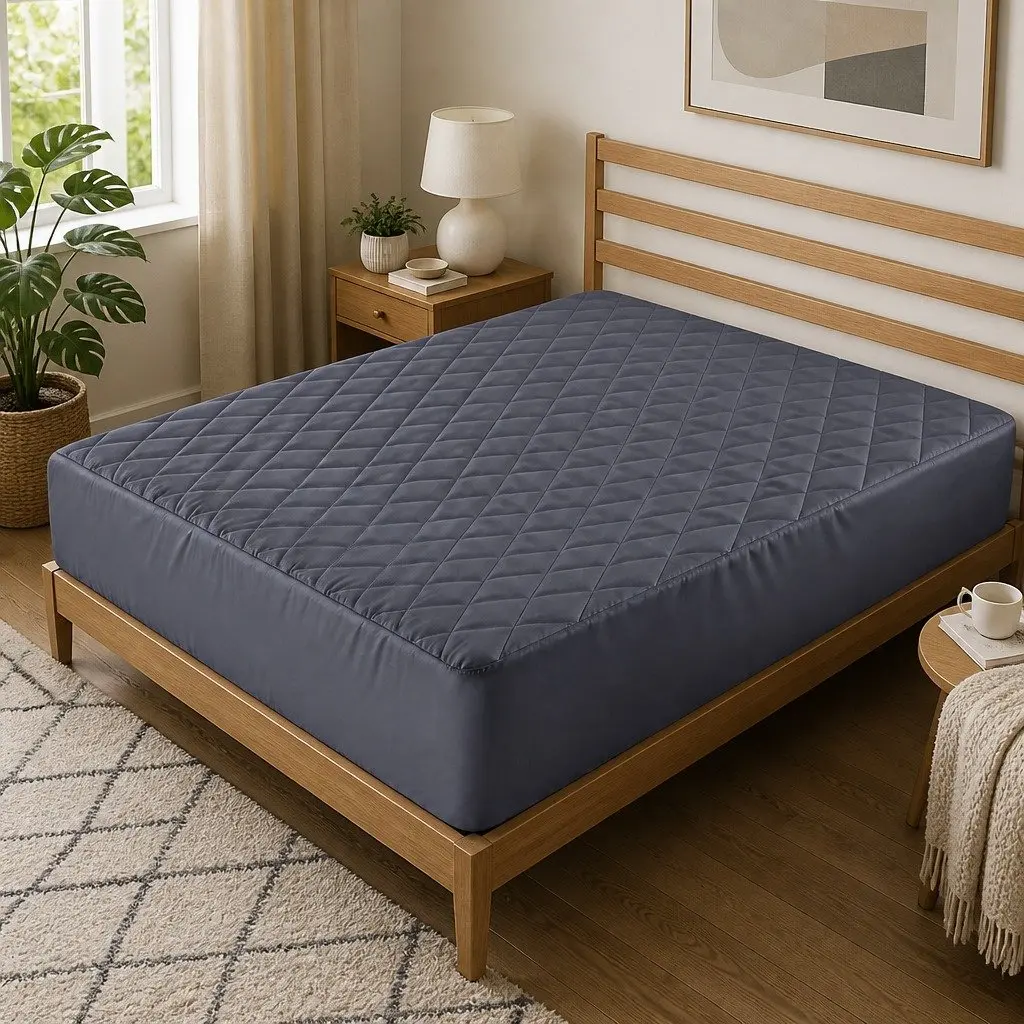 Microfiber Mattress Protector King Single Water-Resistant Deep Pocket 360 Degree Elastic Grey