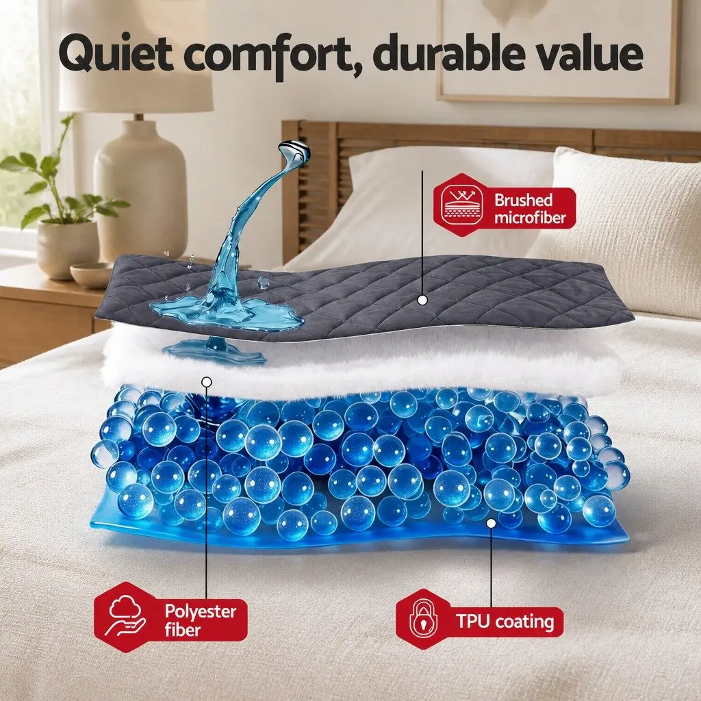 Microfiber Mattress Protector Queen Size Grey