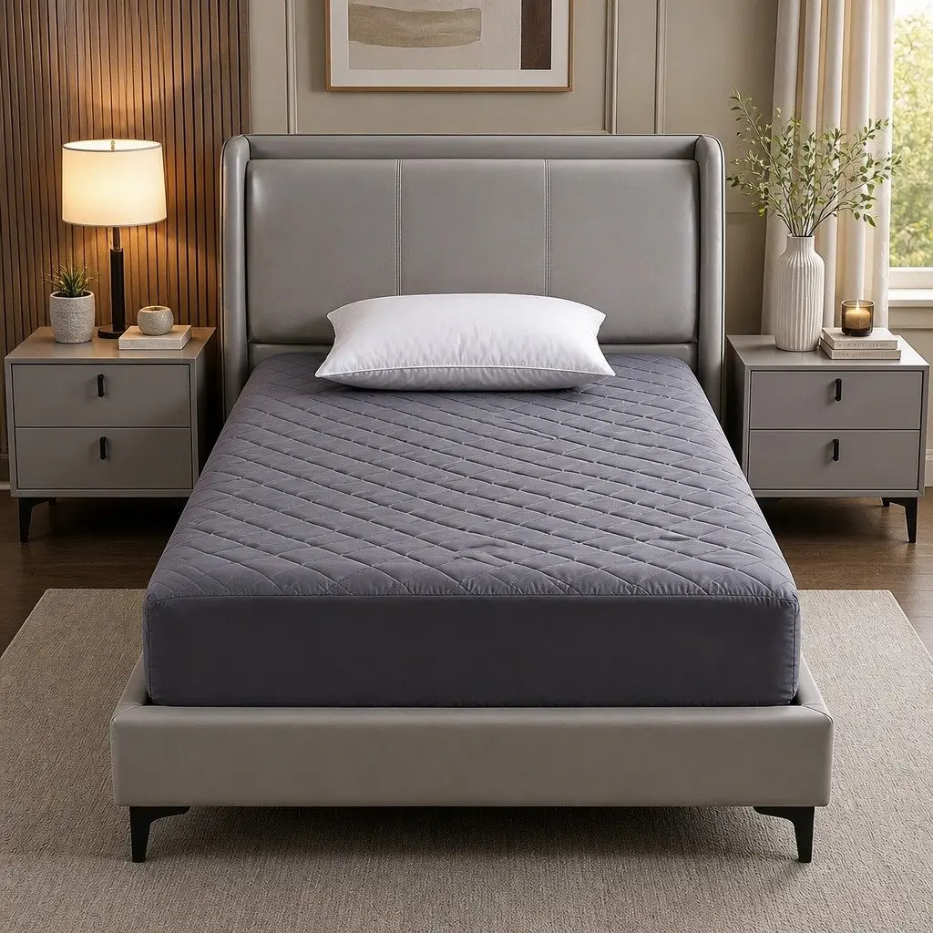 Single Mattress Protector with 35cm Skirt