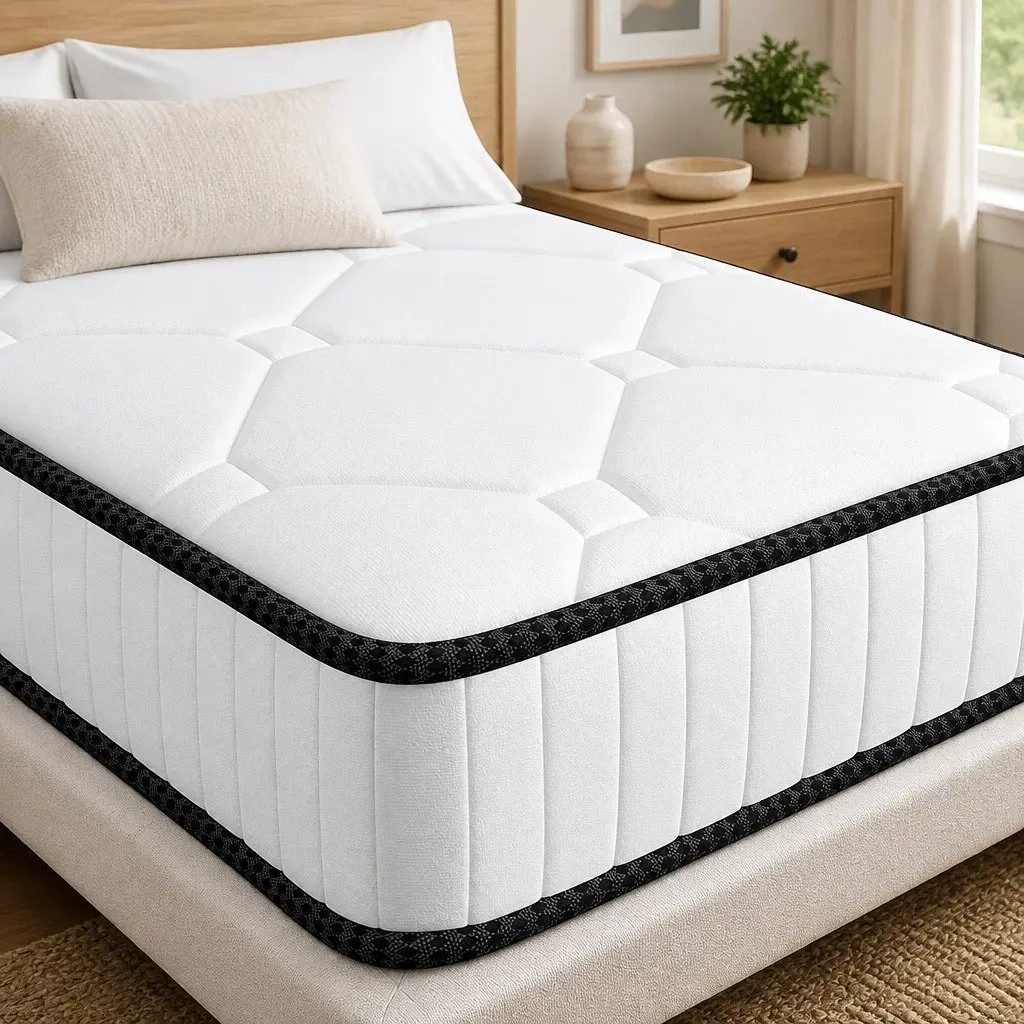 Spring Mattress Double Bed Pocket Tight Support Foam Comfort Sleep 188x138cm