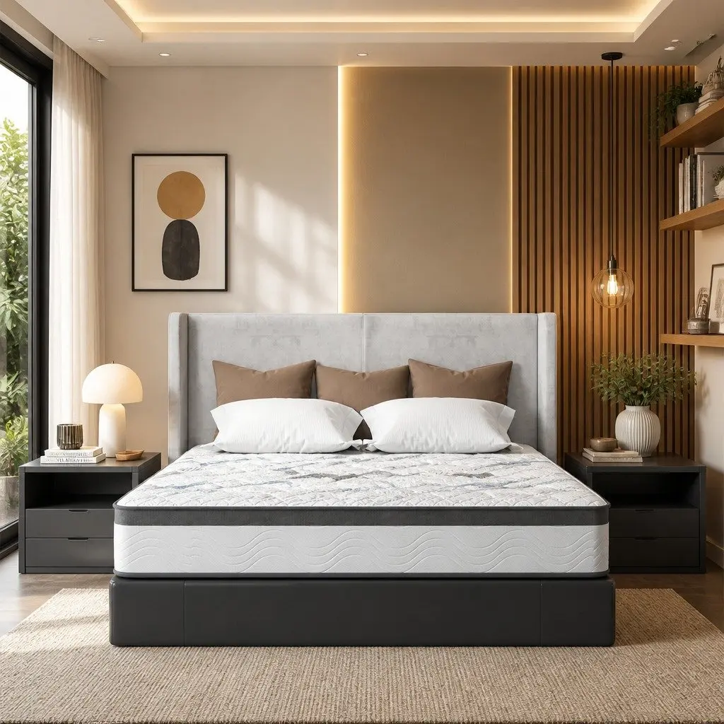 King Single Spring Mattress for Comfort Sleep 25cm Thick Pocket Coil Support