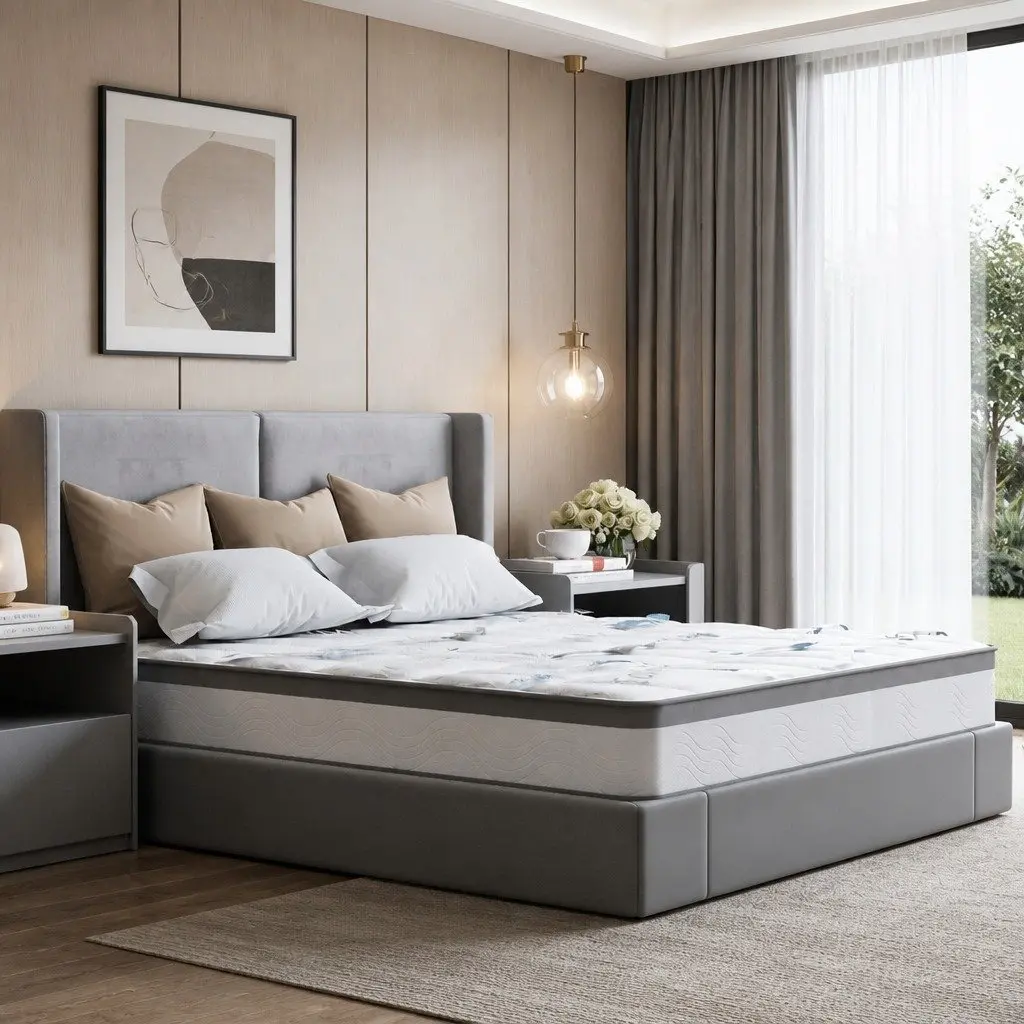 King Single Spring Mattress for Comfort Sleep 25cm Thick Pocket Coil Support