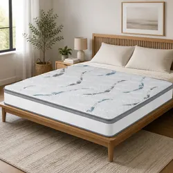 King-Size Spring Mattress: 203x183x25cm Dimensions