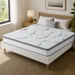 Queen Size Pocket Coil Mattress 203cm x 153cm x 25cm